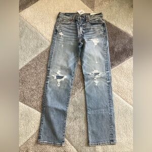American Eagle AE Relaxed Straight Distressed Easy Flex Jeans 30x34 NWT $60